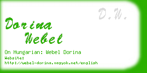 dorina webel business card